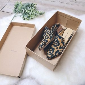 Lucky Brand Margrete Leopard Cheetah Mule Slip On Flats